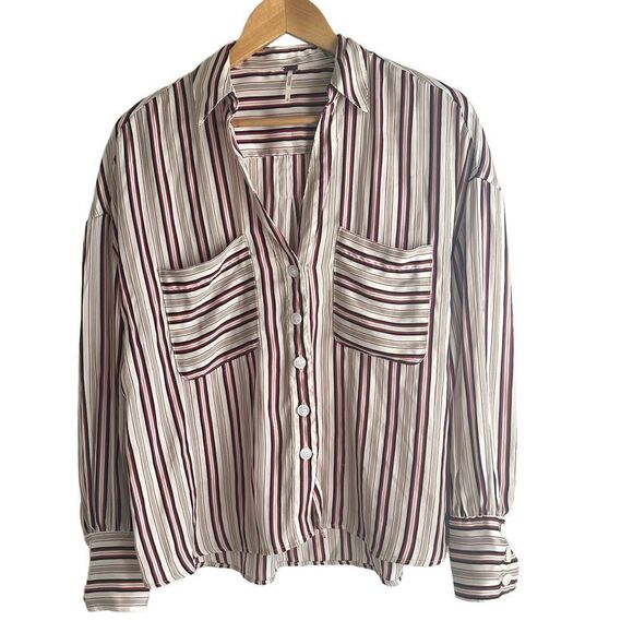 Free People Ivory Mad About You Striped Shirt - Picture 2 of 7